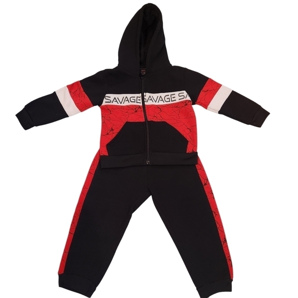 Quad Seven Toddler Fleece Lined 2 Piece Jogger Set Size 24M